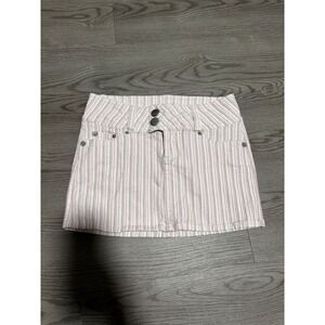 Vintage Venus USA Striped Mini‎ Skirt High Waisted Y2K Style Pockets Size 7/8